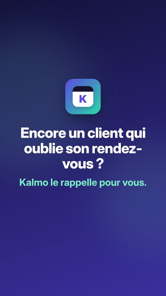 Démo Kalmo : une app de prise de rendez-vous, dans un univers violet et menthe.